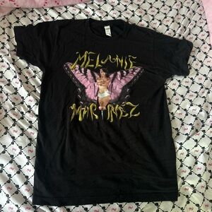 Tultex Black T-Shirt with Floral Accent